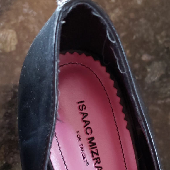 NWOT Isaac Mizrahi 3.5in Blk lthr w bwn lthr sole - Picture 8 of 8